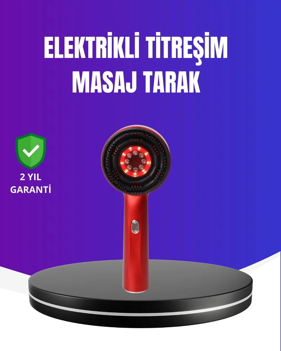Kırmızı Işık Terapi Özellikli Saç Derisi Masaj Tarak Anti Dökülme