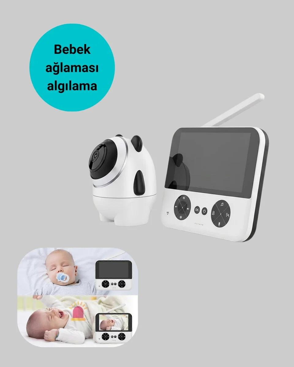 Uzaktan Kontrollü Bebek Kamerası Ninni ve Zoom Özellikli