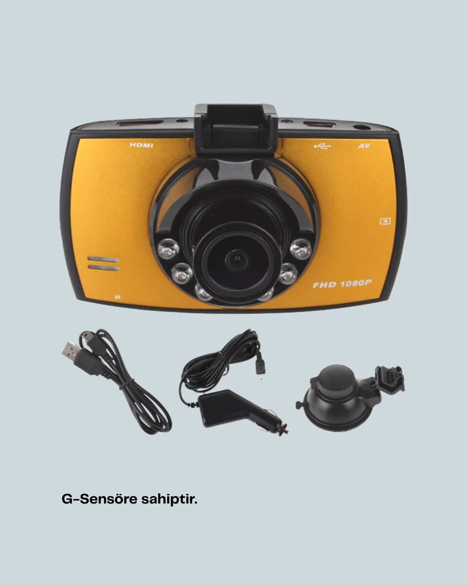 Araç İçi HD DVR Kamera G Sensor ve Hareket Algılama Özellikli