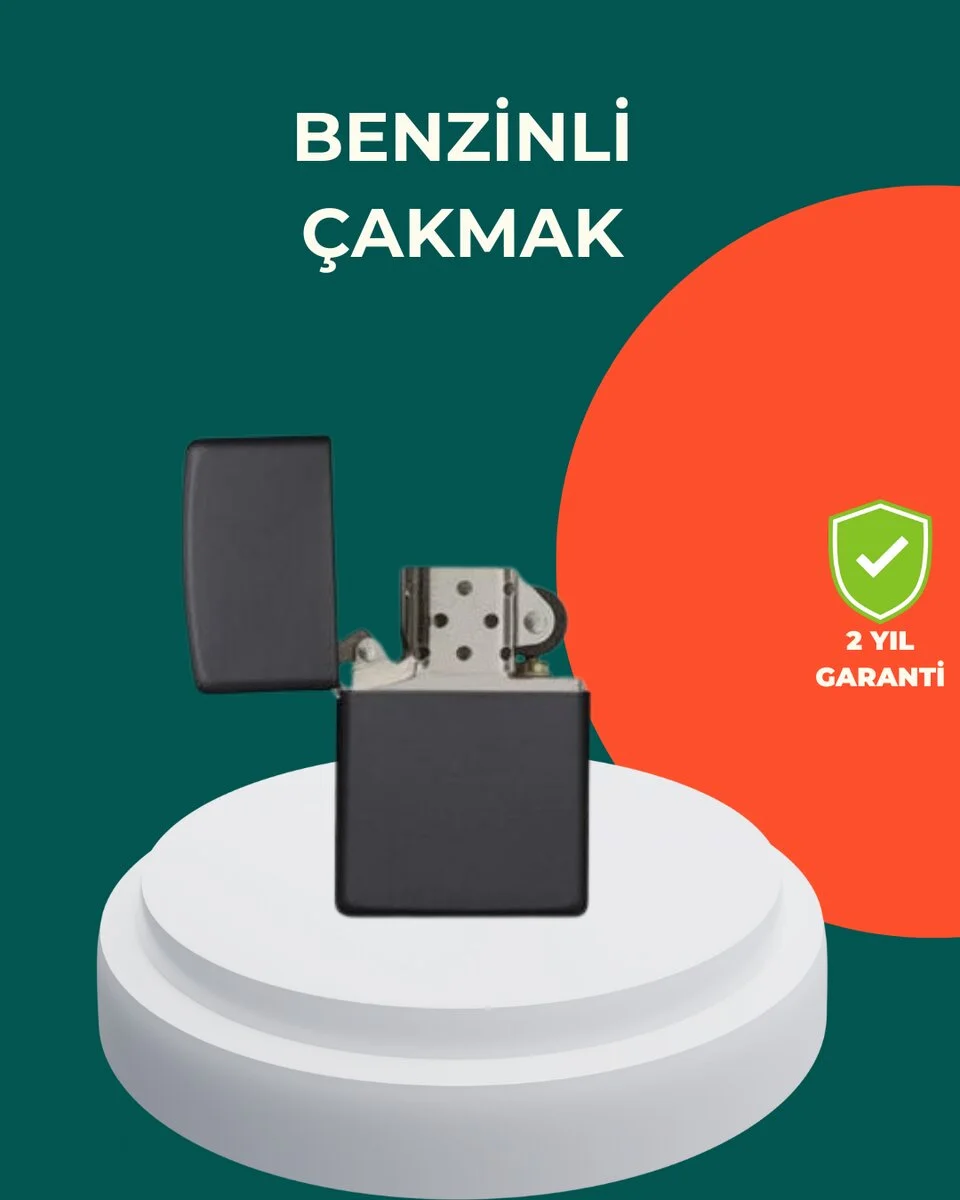 Çakmak Parlak Siyah Doldurulabilir Hedyelik Eşya