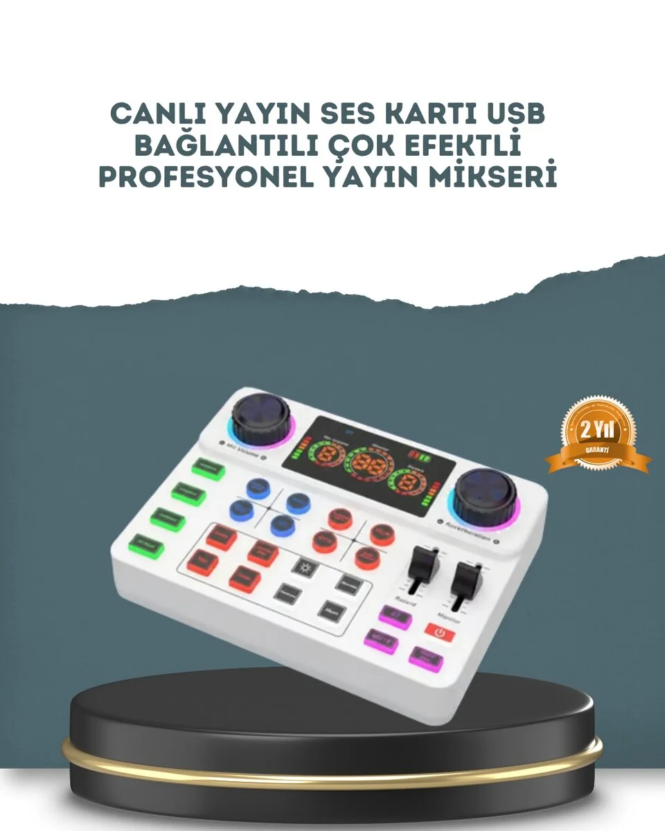 Gürültü Engelleme Özellikli Canlı Yayın Ses Kartı