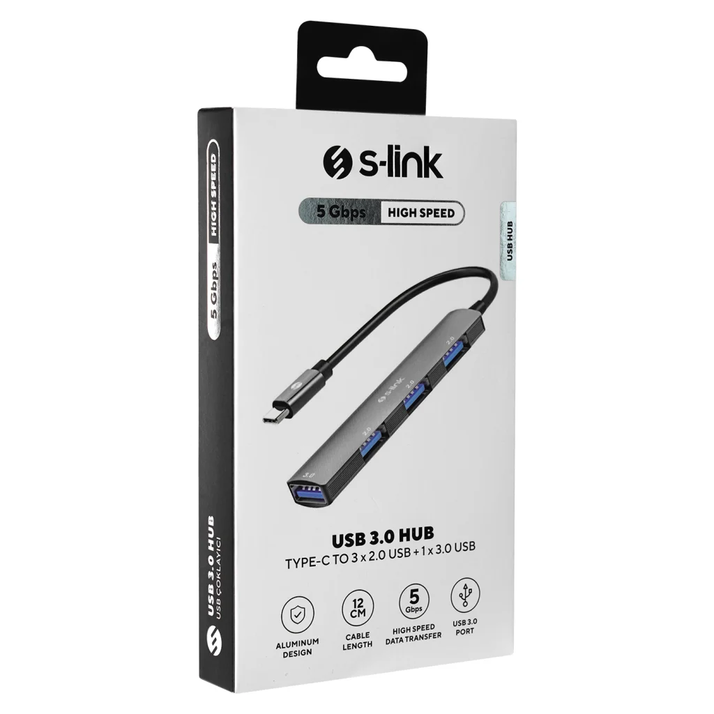 S-LINK SW-U324 Type-C to 3xUSB 2.0 1xUSB 3.0 Metal USB HUB(1923)