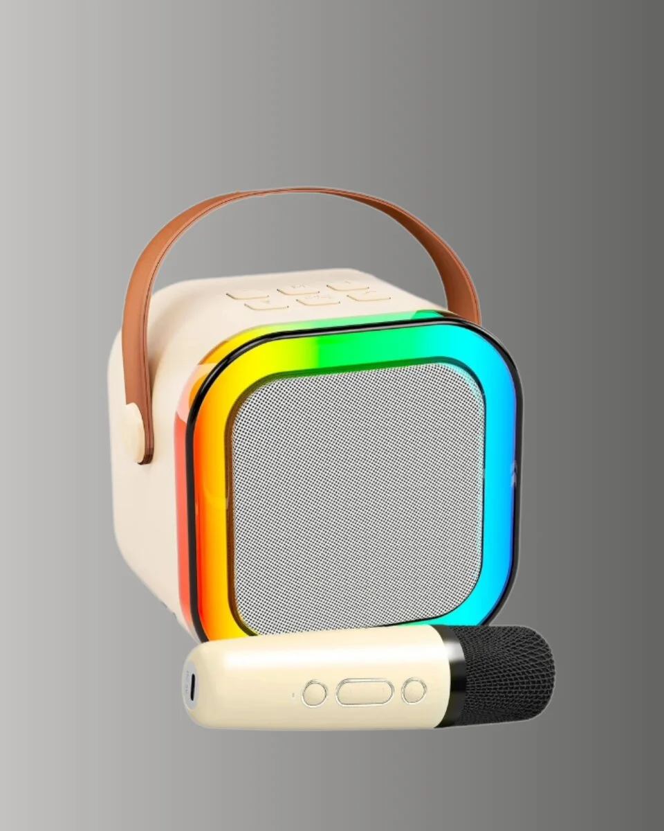 Taşınabilir Karaoke Mikrofon Seti Bluetooth Hoparlörlü