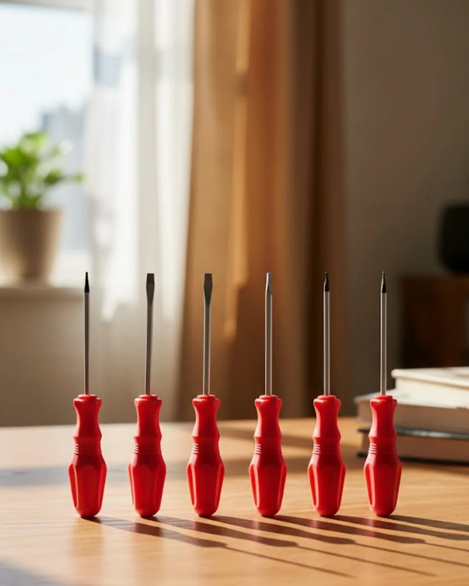 Düz ve Yıldız Başlıklı 7li Tornavida Seti Ergonomik Tutma
