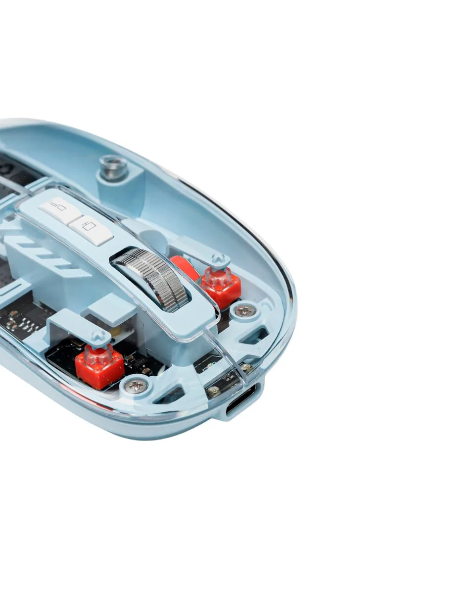 800 1600 DPI Ayarlanabilir Mavi Kablosuz Mouse Pilli