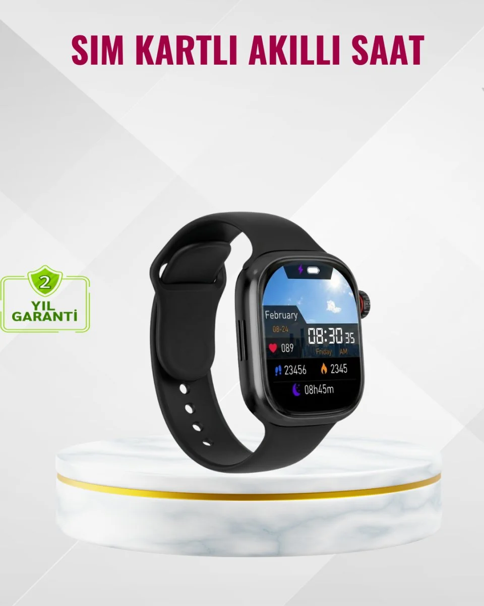 Uyku Takipli GPS’li SIM Kart Destekli Akıllı Saat