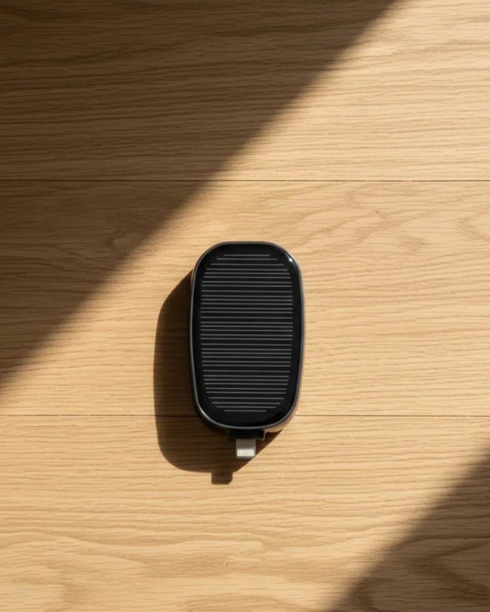 Güneş Enerjili Mini Powerbank 1200mAh Ultra İnce Taşınabilir