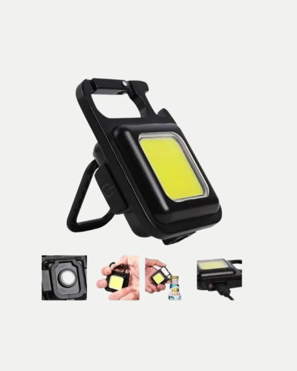 LED Mini Anahtarlık Fener – 1000 Lümen Güçlü Işık ve USB Type-C Şarjlı