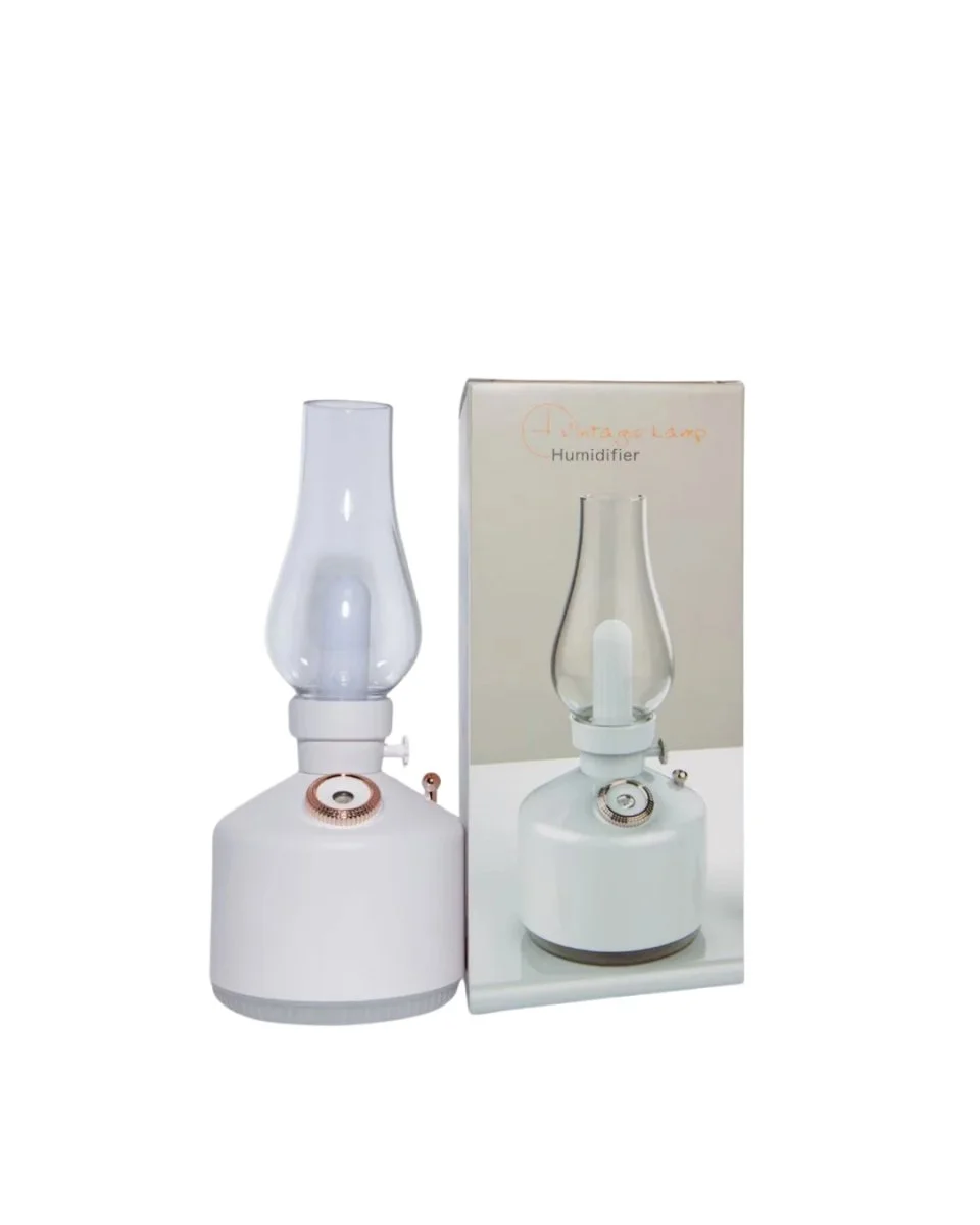 Retro Gaz Lambası Tasarımlı USB Şarjlı Aroma Difüzörü 280 ml Nano Mist Nemlendirici