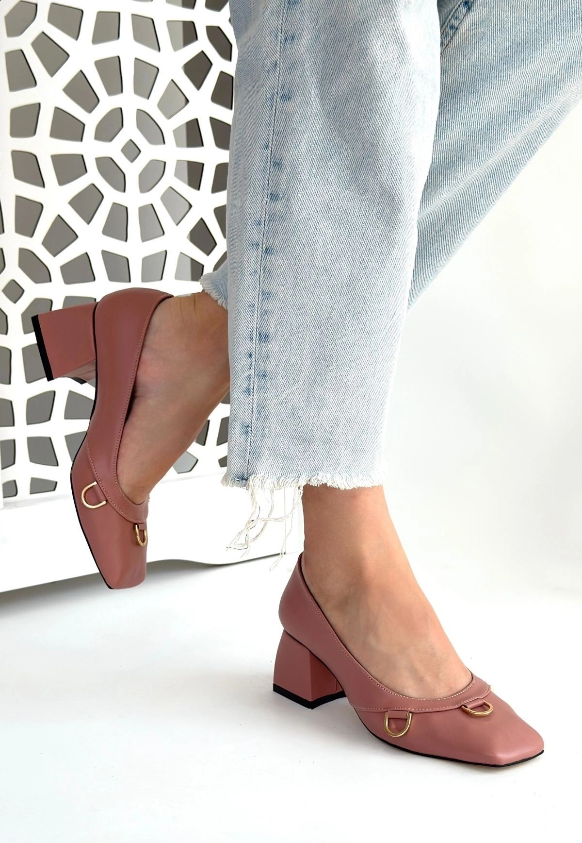 Cande Pudra Cilt Topuklu Ayakkabı