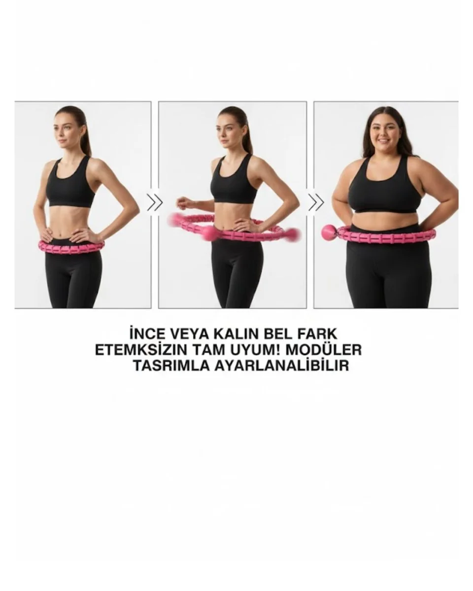 Evde Spor İçin Akıllı Hula Hoop Çemberi Bel İnceltici Mor