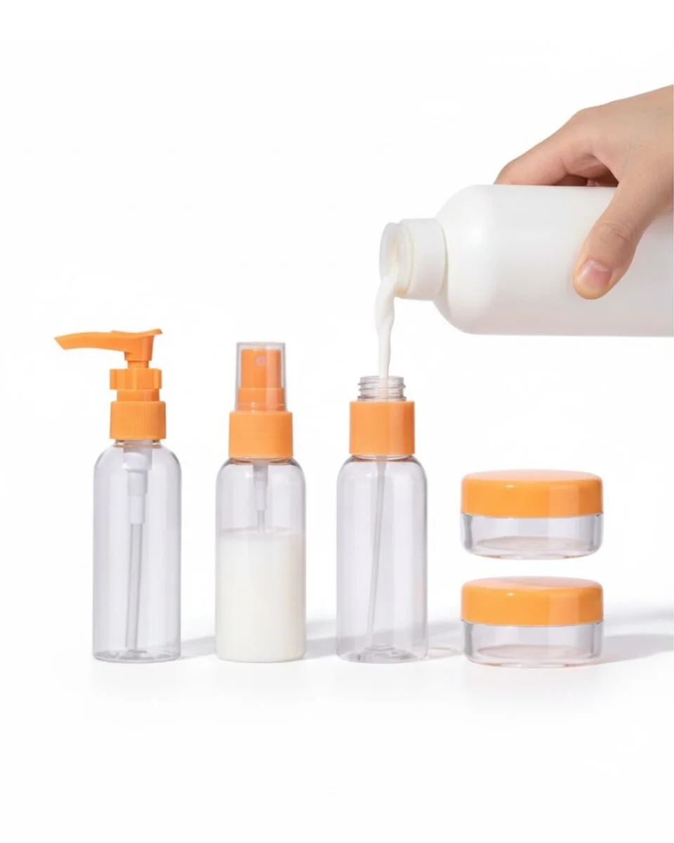 30 ml 5’li Seyahat Şişesi Seti Çantalı Kozmetik Organizer