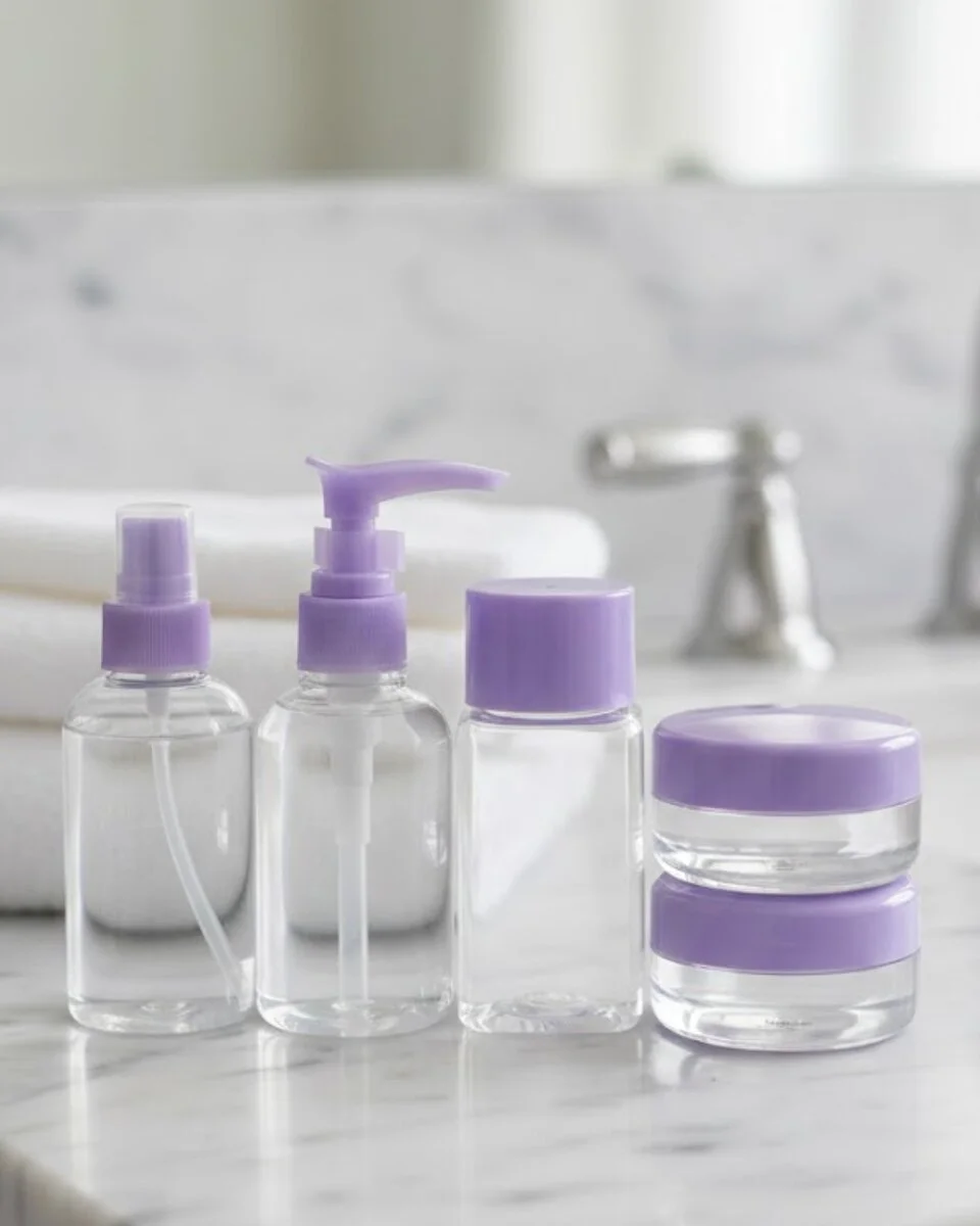 Seyahat İçin 5’li Şeffaf Kozmetik Şişe Seti 30 ml