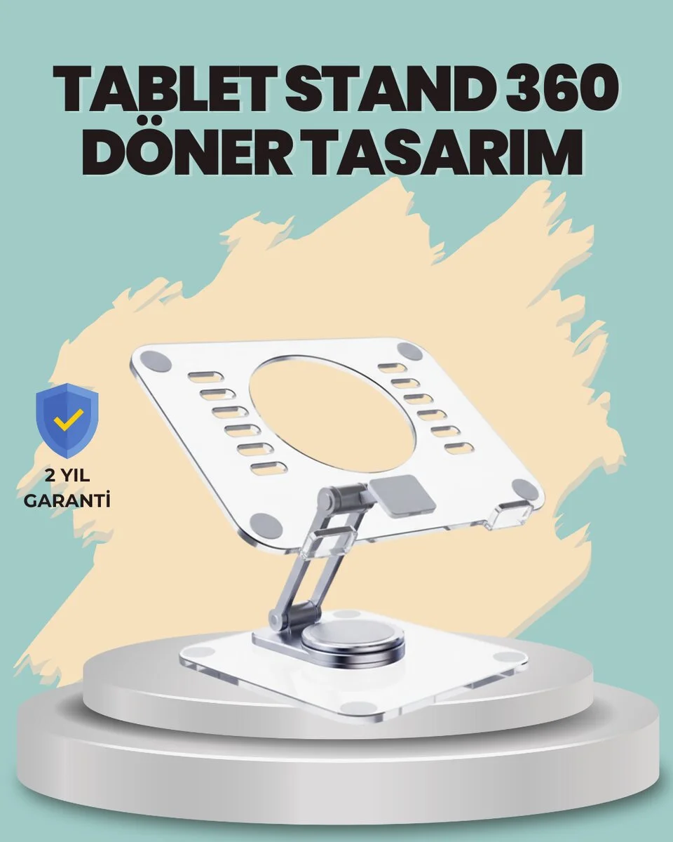 Çift Eksenli Ayarlanabilir Tablet Destek Standı