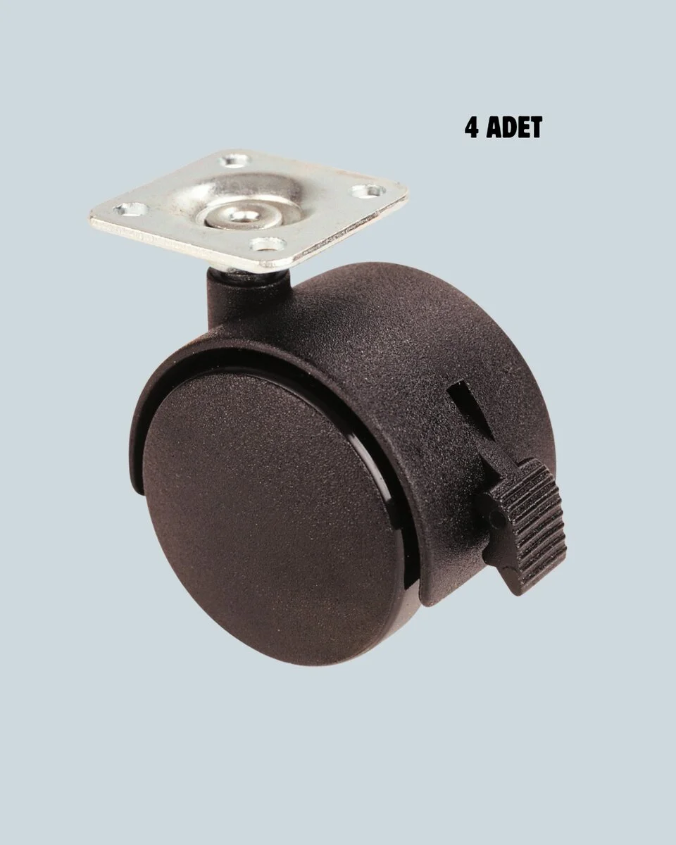 4’lü Kilitli Tekerlek Ayak 4 cm Sessiz ve Dayanıklı