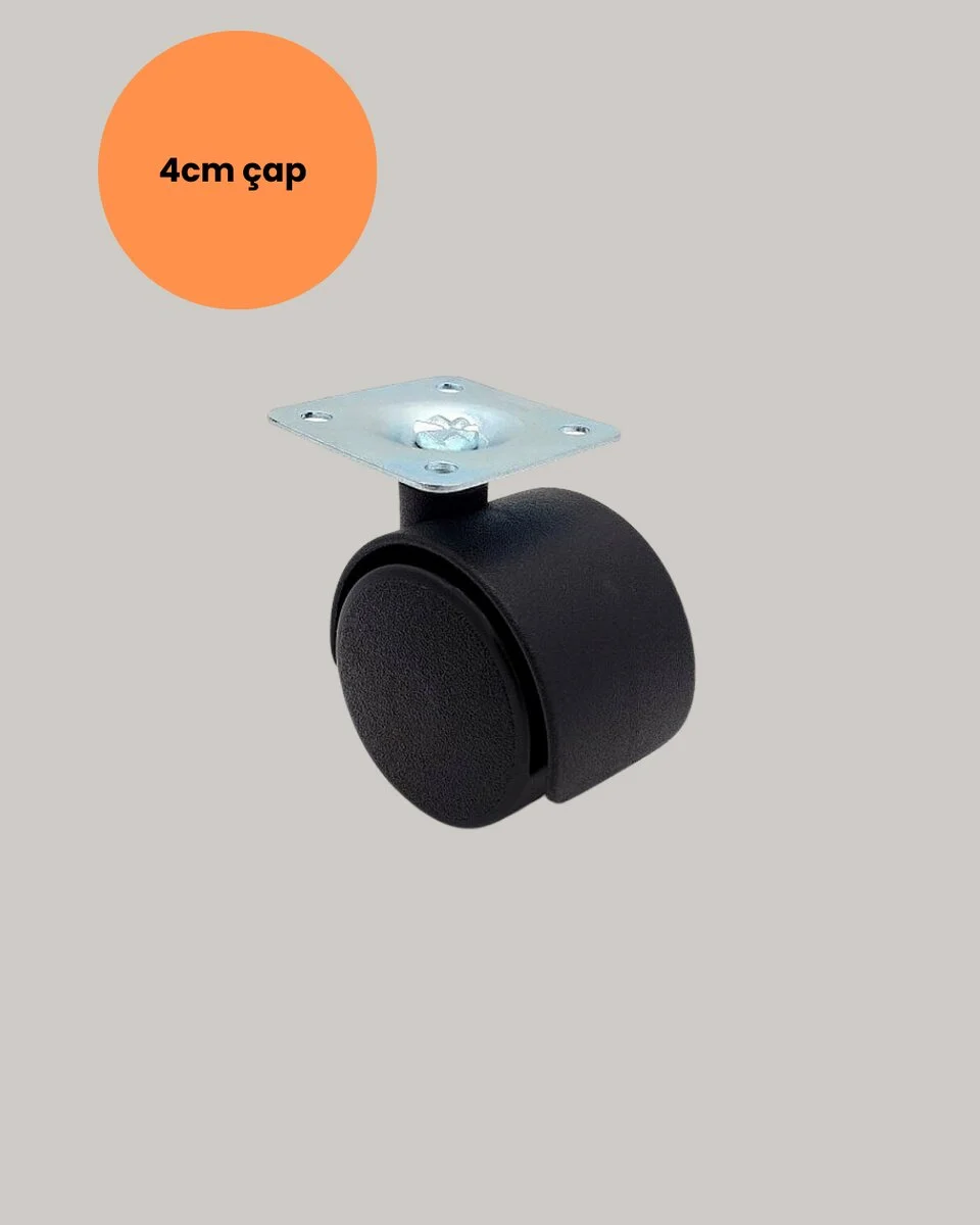 Kilitsiz 4 cm Tekerlek Ayak 4’lü Set Sessiz ve Dayanıklı