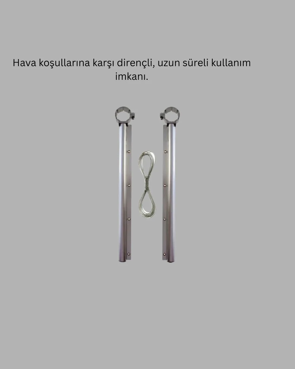 25x60 Balkon Askılığı Kare Demir Uyumlu Hava Dayanıklı Çamaşır Askısı