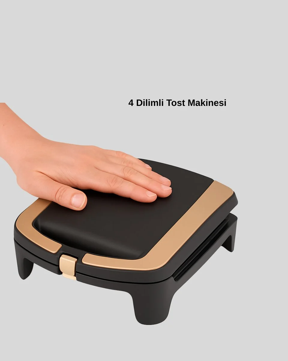 Tost Makinesi Ev Tipi Pratik Kullanım 4 Tost Kapasiteli