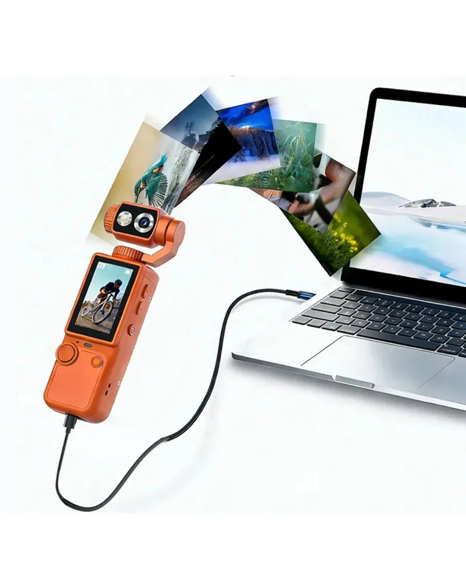 4K Video Çekim Özellikli Gimbal Kamera 180 Derece Dönebilen Lens Stabil Çekim