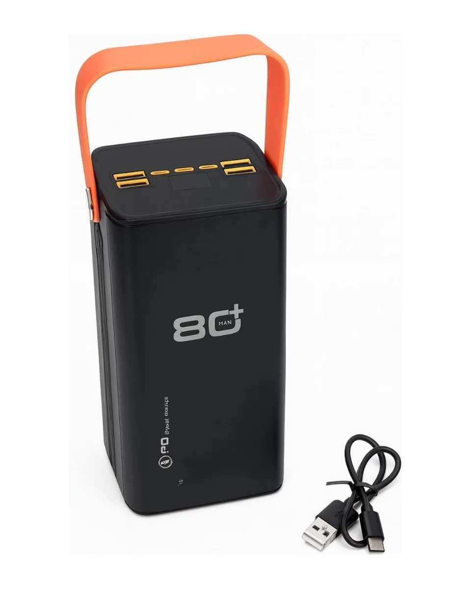 80000 mAh Taşınabilir Powerbank Süper Hızlı Şarj Çoklu Çıkış ve LED Göstergeli