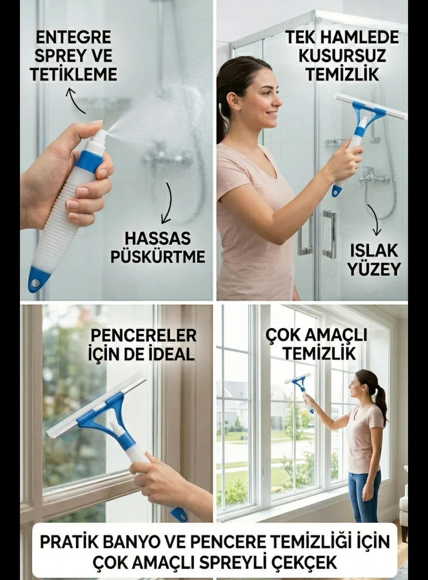 HBNET Pratik Sprey Mekanizmalı Cam Sileceği