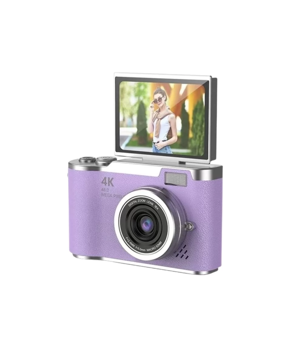 48 MP Dijital Fotoğraf Makinesi 4K Video Flip Ekranlı Kompakt