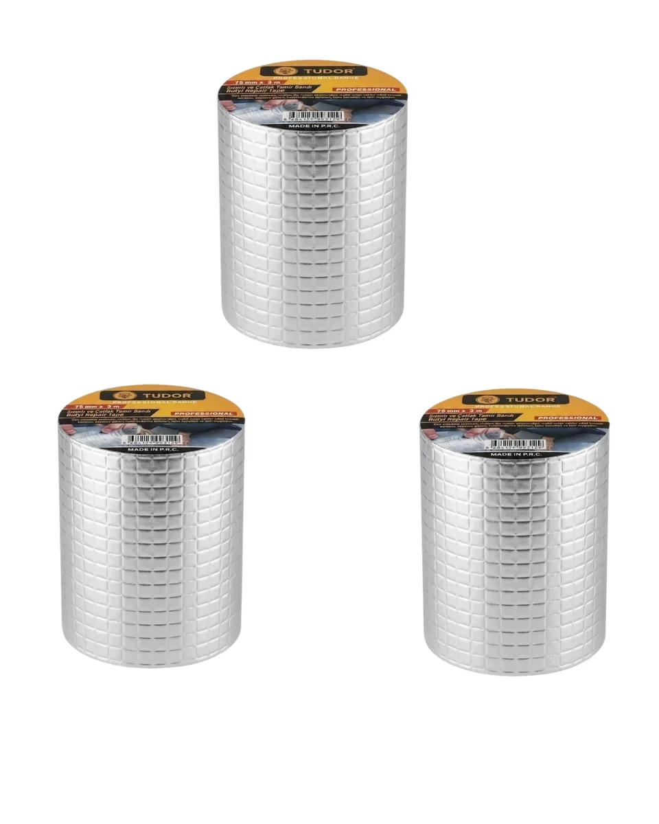 3 Lü Set Güçlü Yapışkanlı Su Yalıtım Bandı 72 MM 2 Metre