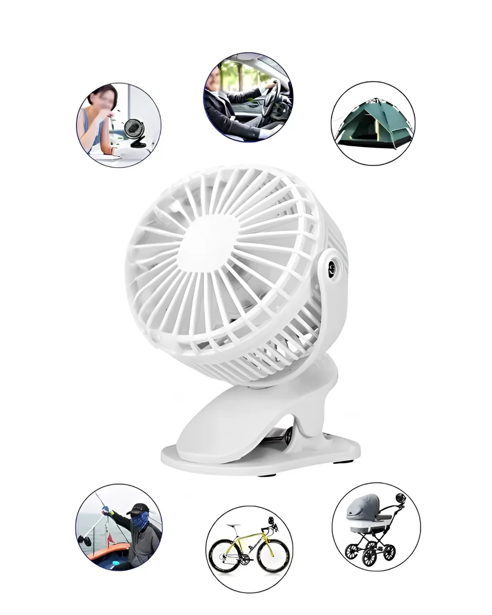 Şarjda ve Fişte Çalışabilen Portatif Mini Fan