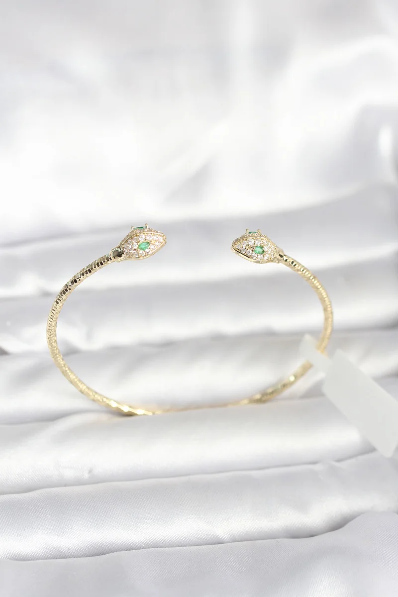Pirinç Gold Renk Yılan Model Bileklik 5886