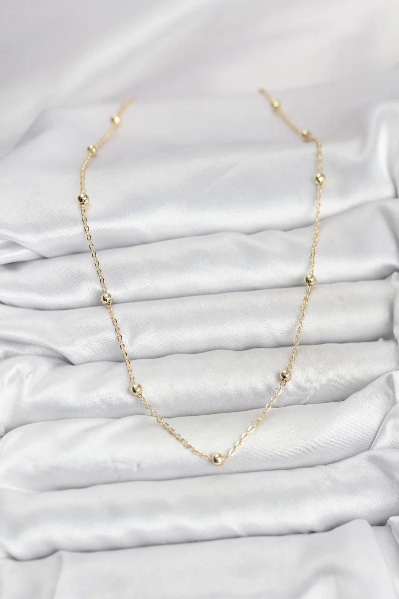 CM Gold Renk Top Zincirli Kadın Kolye 5886