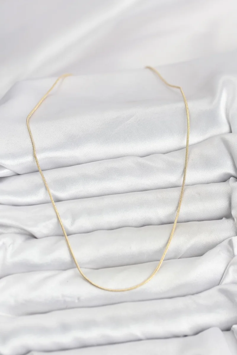 CM 14K Gold Renk Yılan Zincir Model Kadın Kolye 5886