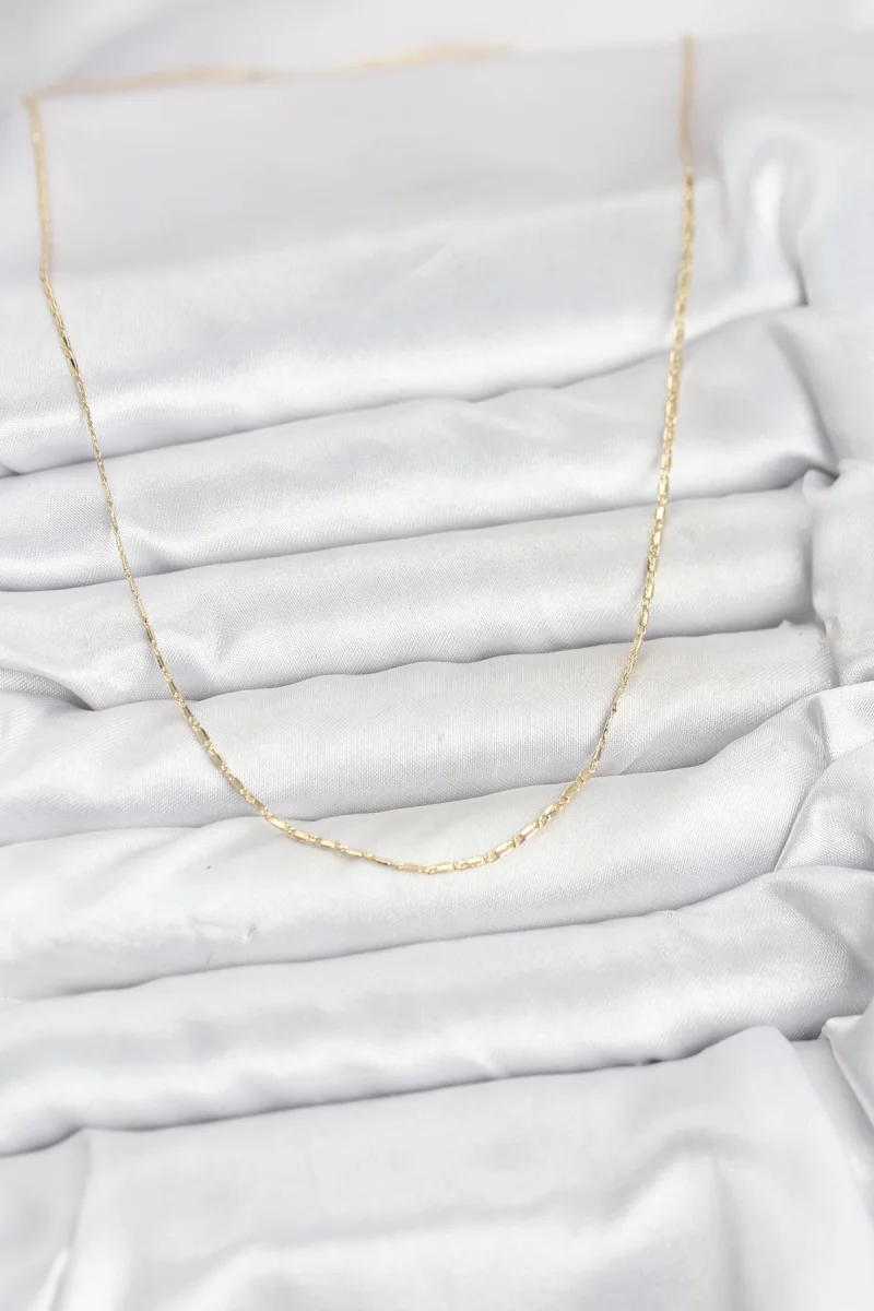 CM 14K Gold Renk Kesme Model 60 cm Kadın Kolye 5886