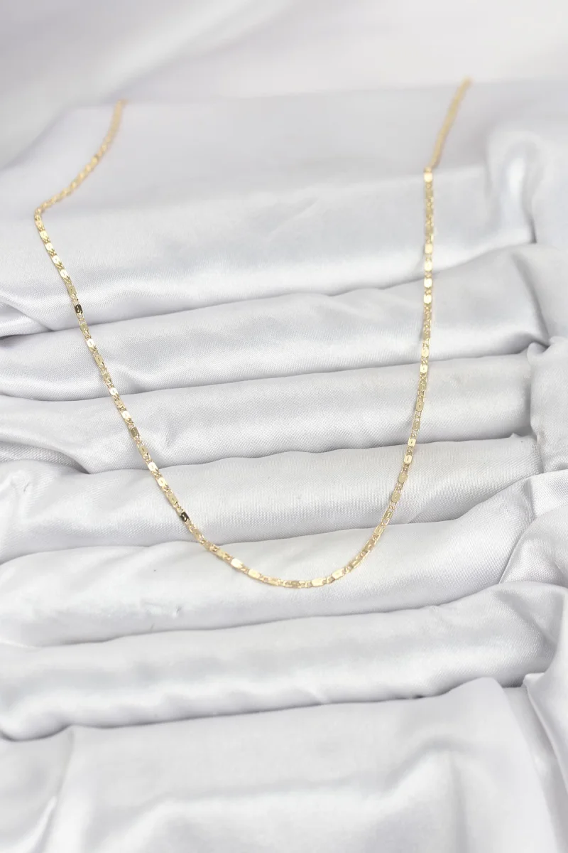 CM 14K Gold Renk Ezme Zincir Model 60 cm Kadın Kolye 5886