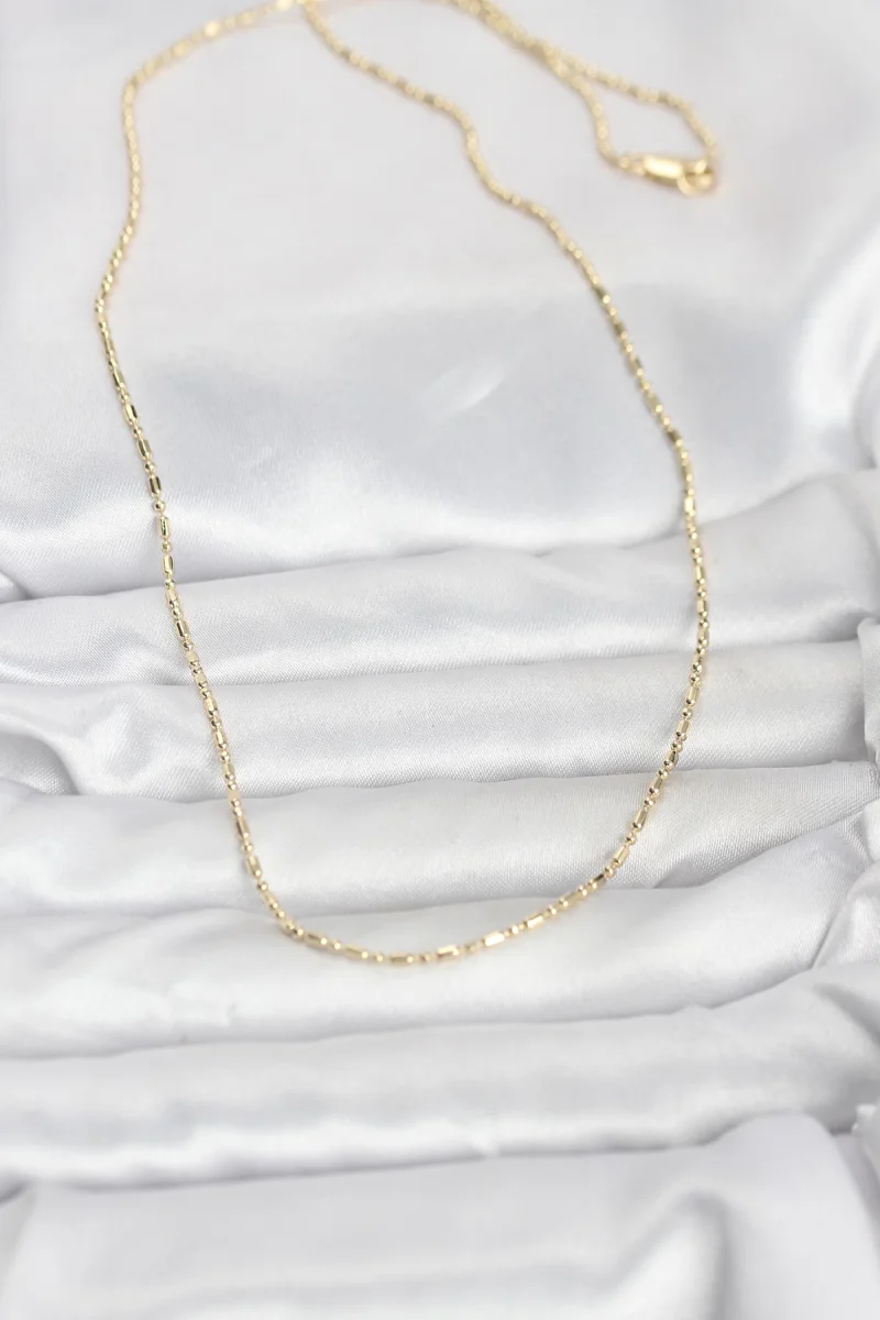 CM 14K Gold Renk Zincirli 60 cm Kadın Kolye 5886