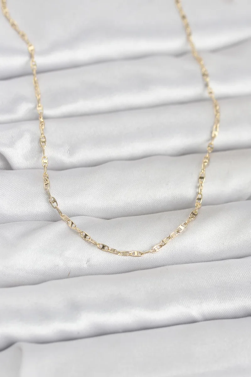 CM 14K Gold Renk Gemici Zincir Model 60 cm Kadın Kolye 5886