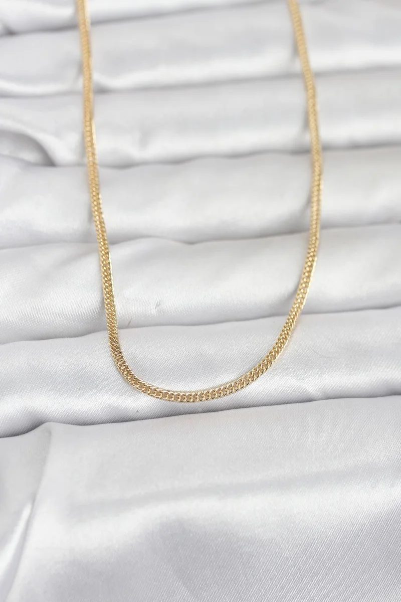 CM 14K Gold Renk Dolgun Zincir Model 60 cm Kadın Kolye 5886
