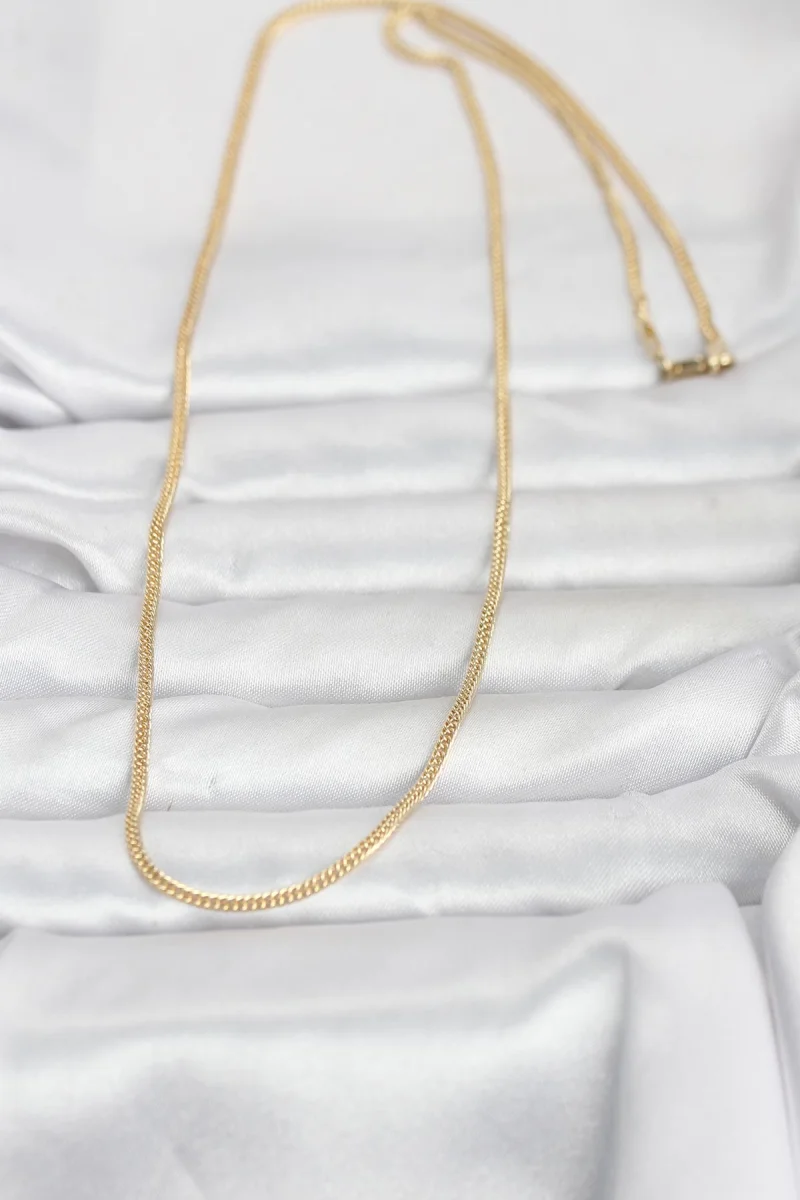 CM 14K Gold Renk Dolgun Zincir Model 60 cm Kadın Kolye 5886