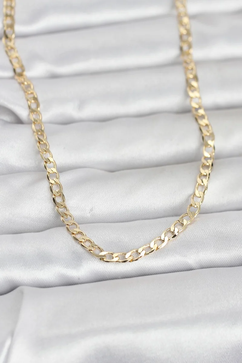 CM 14K Gold Renk Zincir Model 60 cm Kadın Kolye 5886