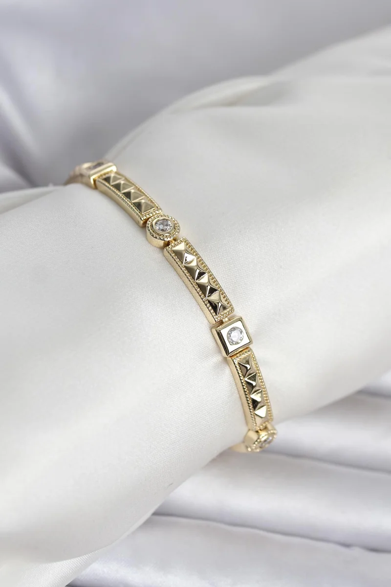 Xuping Punta Model Gold Renk Kadın Bileklik 5886