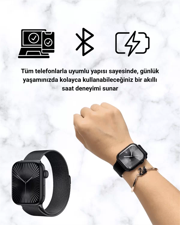Akıllı Saat SQ-16 Mini Series 10 | Unisex Tasarım Sağlık ve Spor Takibi