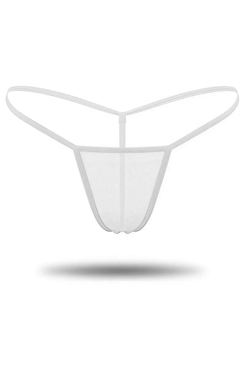 3'lü Renkli Transparan Tül String Tanga TM0369