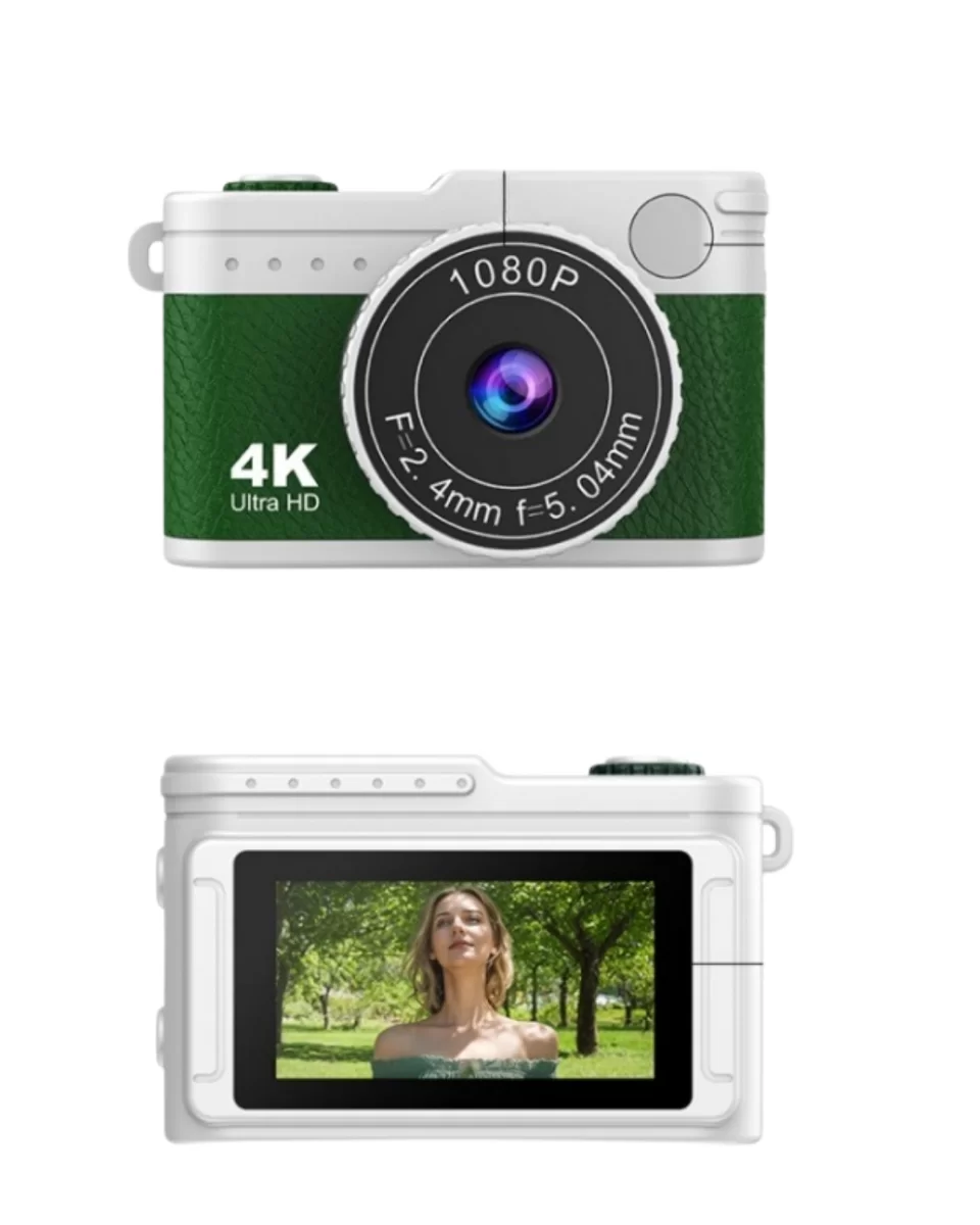 1080P HD Mini Kamera IPS Ekranlı 4K Lens Destekli Taşınabilir Dijital Kamera