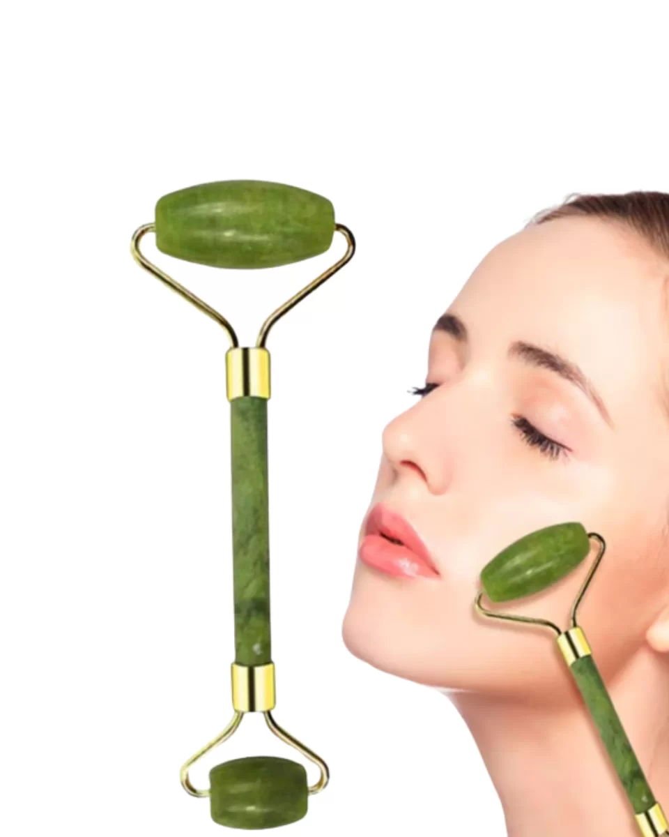 2 Parça Jade Stone Cilt Bakım Seti Şişkinlik Karşıtı Yüz Masajı