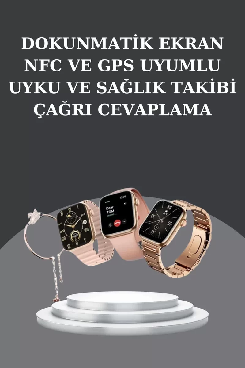 Kadınlara Özel Bileklik Hediyeli Akıllı Saat ve Dijital Göstergeli ANC Özellikli Bluetooth Kulaklık