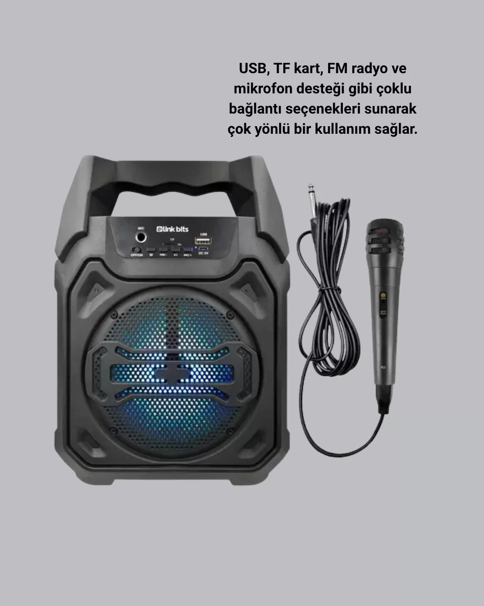 Taşınabilir Şarjlı Hoparlör – Bluetooth TWS ve Uzun Pil Ömrü
