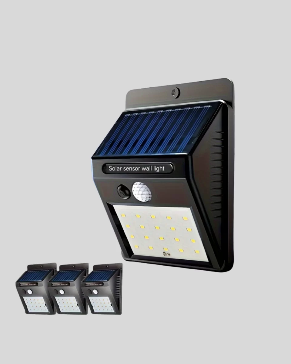 Sensörlü Güneş Enerjili LED Duvar Lambası Bahçe ve Balkon Aydınlatma