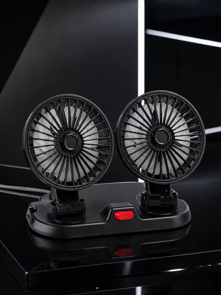 USB Bağlantılı Çift Başlıklı Araç İçi Soğutma Vantilatörü