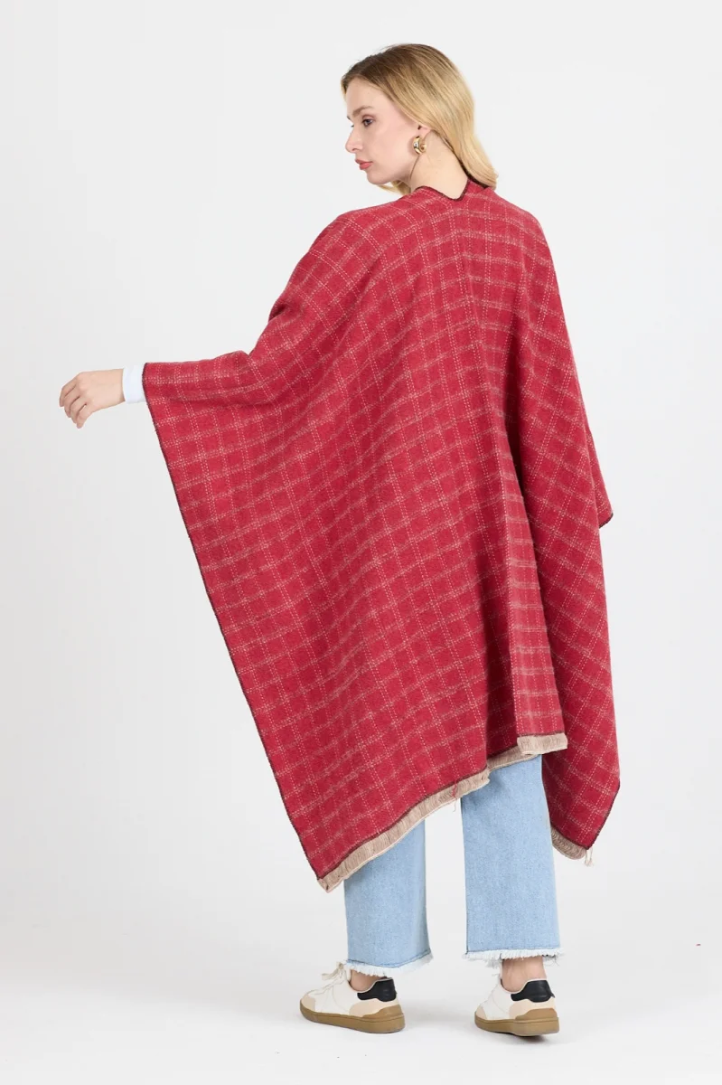 Panço - Pamuk Polyester Karışımlı Şık ve  Kaliteli Kumaş-Kırmızı