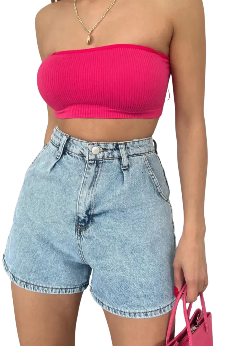 Denim Şort Cepli