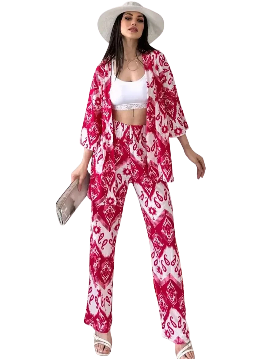 Alt Üst Takım Kimono- Desenli